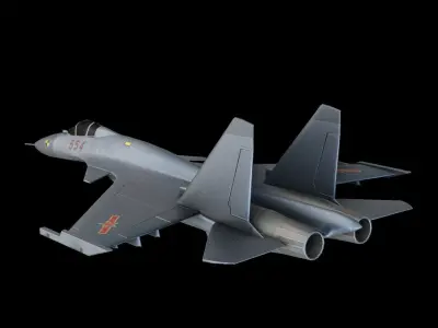 Shenyang J-15 Chinese Fighter Jet Low-poly 3D model