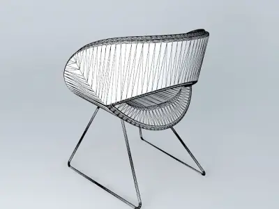 Modern blue chair Free 3D model