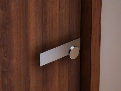 Door 6 wooden 3D model