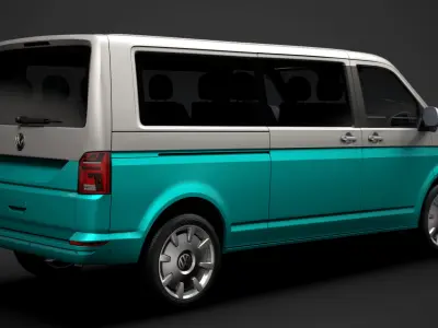 VW Multivan Bulli LWB T6 1 2020 3D model