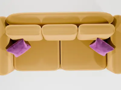Cozy Sofa Free 3D model purchase