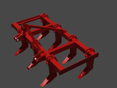 7 Tine Chisel 3D model