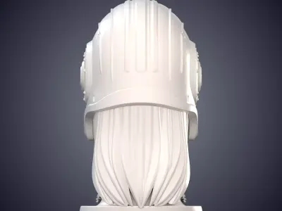 Sci-Fi Warrior Helmet Bust Miniature PM-885 3D print model