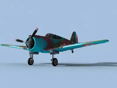 Curtiss H-75C Mohawk V11 France 3D model