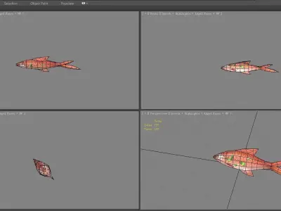 Cartoon Dishes -Braised Fish Low-poly 3D model