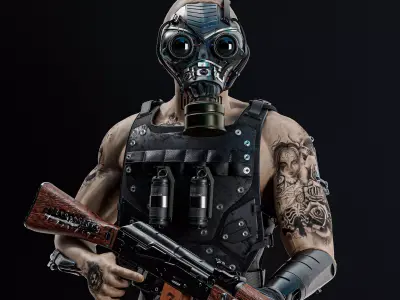 robot soldier katayoshi 3D model