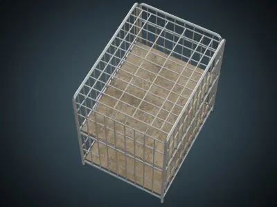 Cage 2B Low-poly 3D model