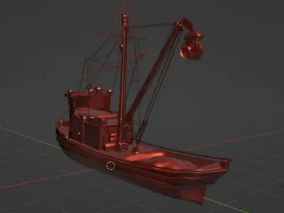 Fishing boat Alaska Gem Seiner Low-poly 3D model
