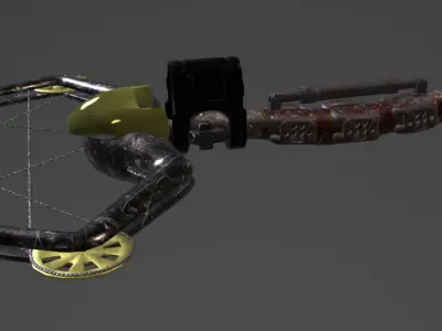 crossbow flying robot Low-poly 3D model