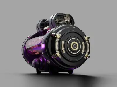 Stylized Pulse Engine animation 3D model 3D model