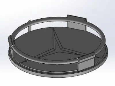 Mercedes Wheel Hub Cap Free 3D model