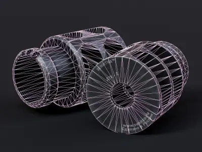 Zenit DTK-2 Muzzle Brake Low-poly 3D model