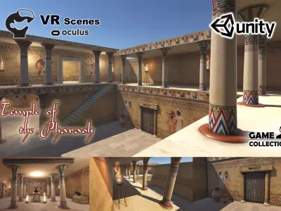 Temple of the Pharaoh VR Low-poly 3D model