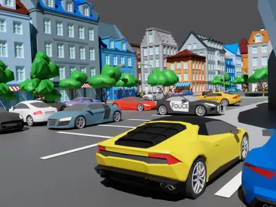 City 1 Low-poly 3D model