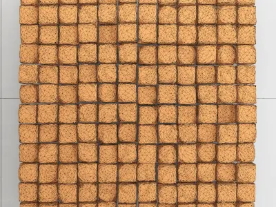 Stone panel cube brick 3D model