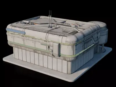 Cyberpunk Building 1 Low-poly 3D model