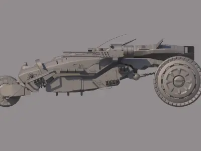 Sci-Fi Military Vehicle 3D model