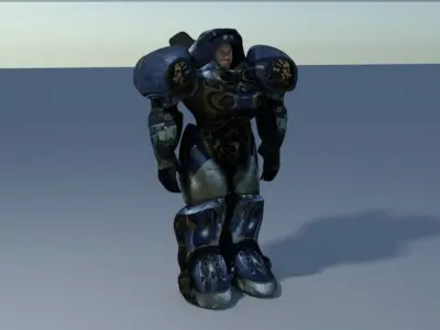 Marine Starcraft Low-poly 3D model