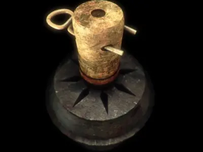 GrenadeT97 grenade canister Low-poly 3D model