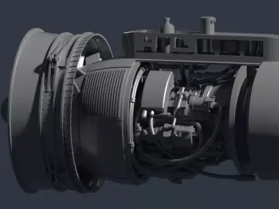 TF34-GE Jet Engine 3D print model