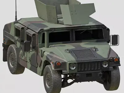 Humvee M1151A1 Low-poly 3D model