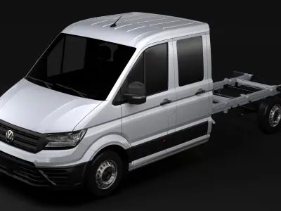 WV Crafter Chassi DoubleCab L2 2017 3D model