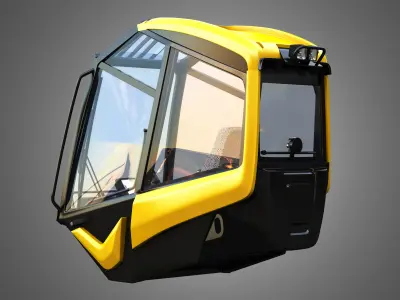 Driving Cabin - Ponsse Scorpionking Forestry 3D model