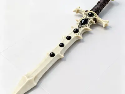Realistic Dragon Bone Sword 3D Model Low-poly 3D model