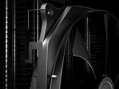 Bequiet CPU Processor Cooler Fan Ventilator Cooling Unit PC Part Low-poly 3D model