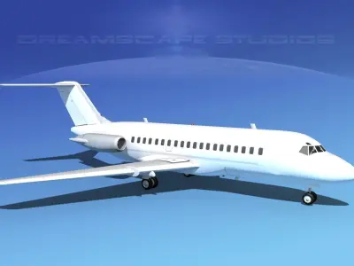 Douglas DC-9-20 Unmarked 2 3D model