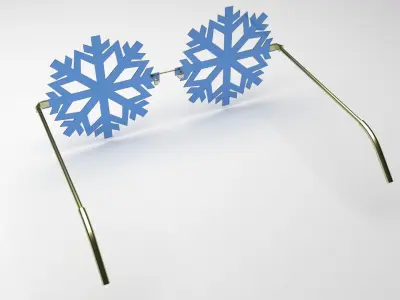 Snowflake Sunglasses 3D model
