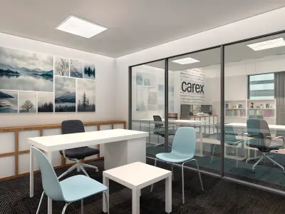 Functional Office Design Low-poly 3D model