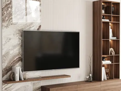 TV Wall 02 3D model