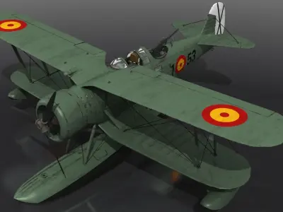 RO43 Spanish Air Force Low-poly 3D model