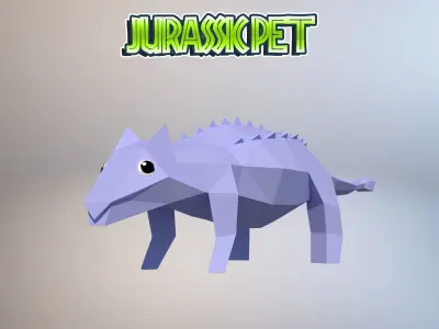 Ankylosaurus jurassic pet Low-poly 3D model