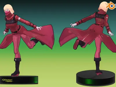 Kiwi Cyberpunk Edgerunner 3D model