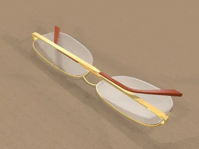 Glasses with fishing line 3D model