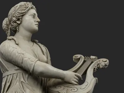 Lyre Player 3D model