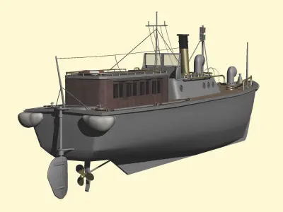 Imperial Japanese Navy 17m Torpedo boats Free 3D model