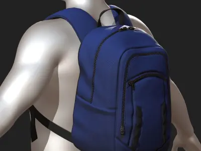 Backpack bag baggage Color 3d low poly Low-poly Low-poly 3D model