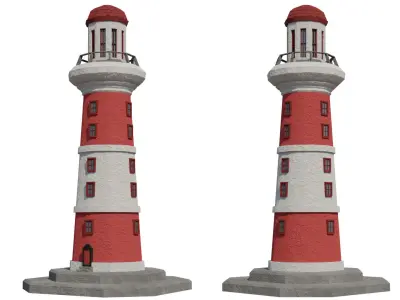 Lighthouse 05 Low-poly 3D model