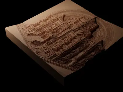 building CNC 3d Print High Relief Sand Casting 3D print model