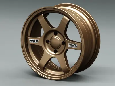 Volk RAYS TE37 OG Low-poly 3D model