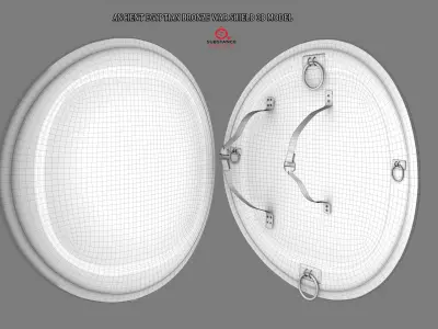 ANCIENT EGYPTIAN WAR SHIELD 3D MODEL Low-poly 3D model