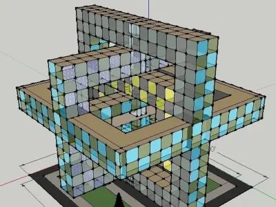 Tangle Complex Low-poly 3D model