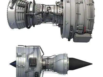 Turbofan Aircraft Engines Collection 3D model