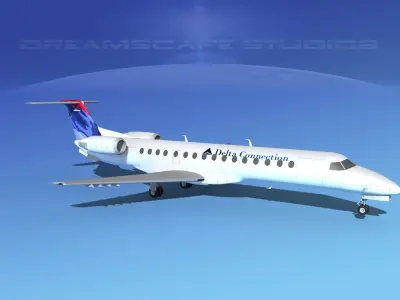 Embraer ERJ-140 Delta Connection 3D model