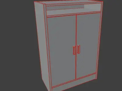 A set of furniture Low-poly 3D model