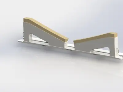 Folding Retractable Boat Lift 3D model