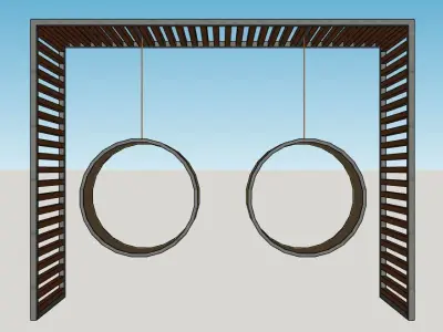 round swings for playground Free low-poly 3D model